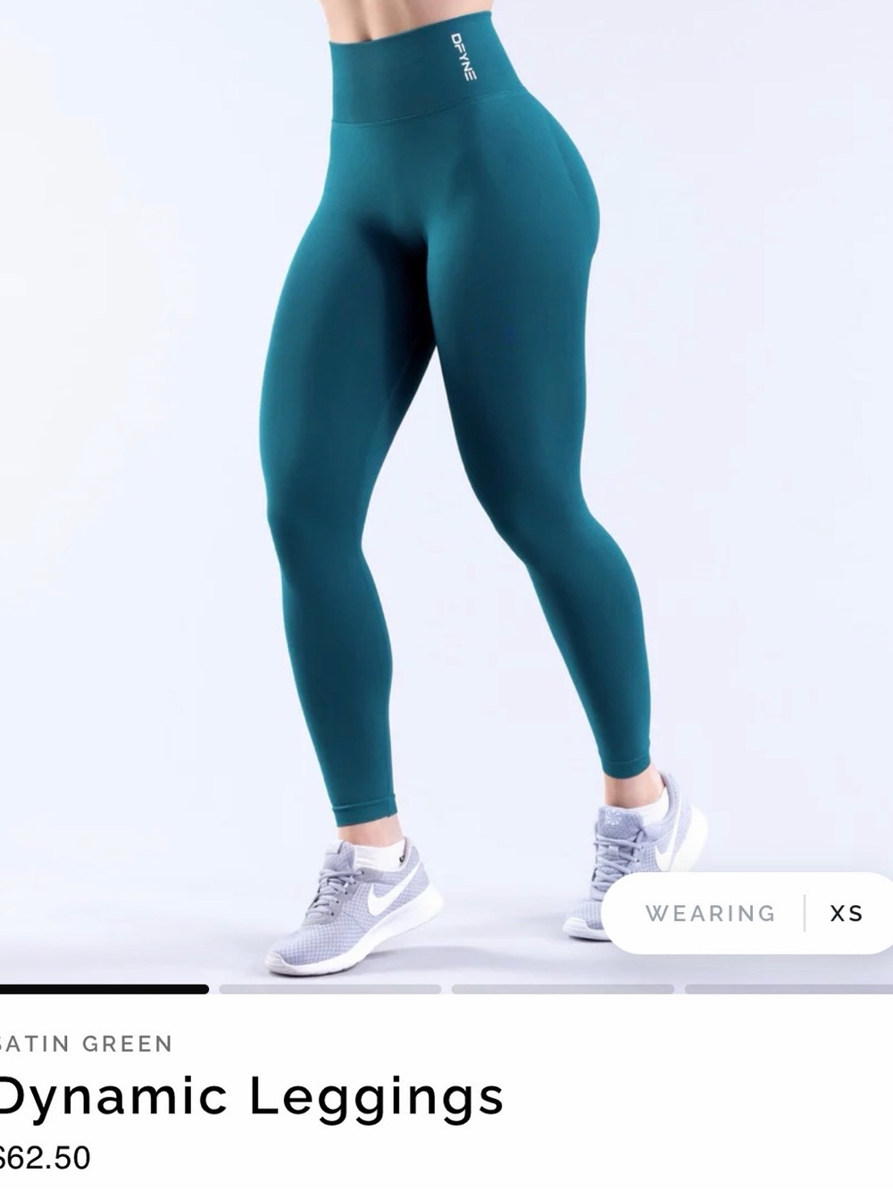High-Waist Leggings in emerald Green
